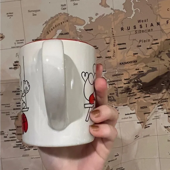 Disney Mickey & Minnie Mouse Valentine’s Day Love Swing Black & White Mug Set - Picture 12 of 12